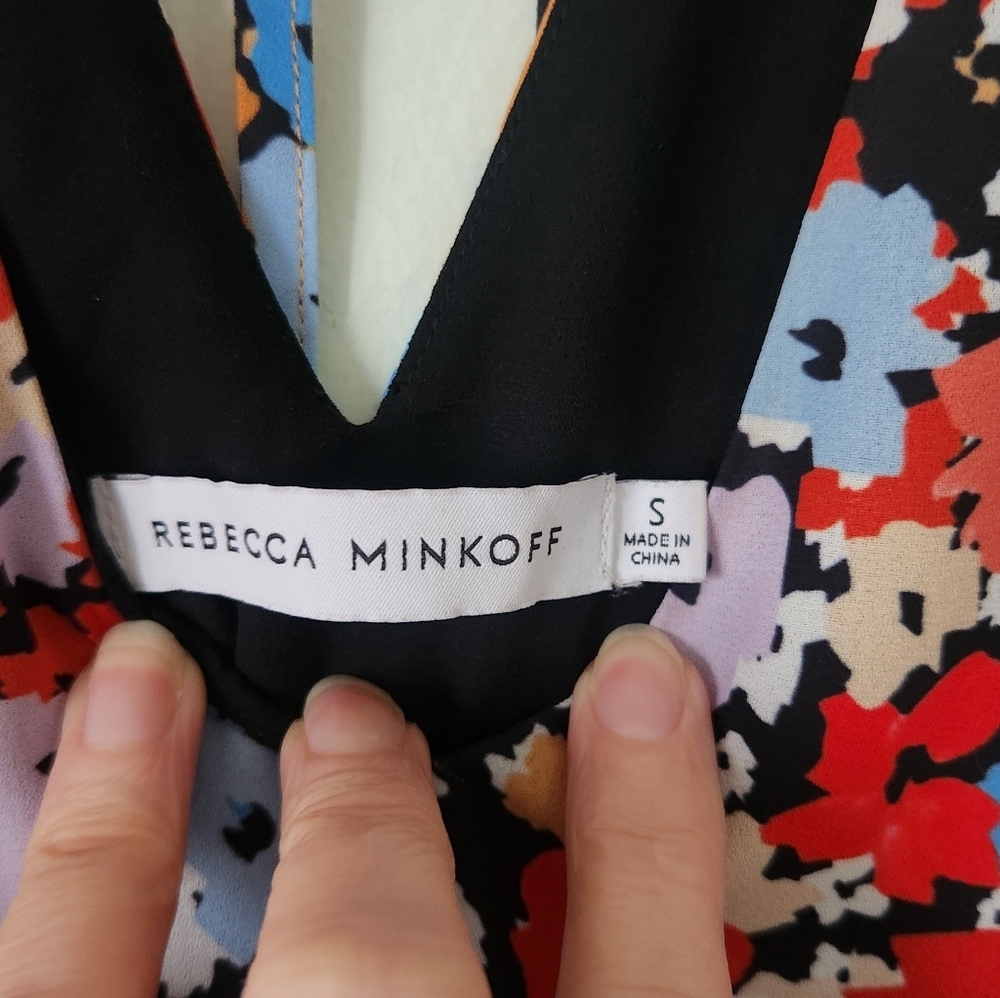 Rebecca Minkoff Floral Red Multicolor Mini Dress Sz S - Picture 4 of 6